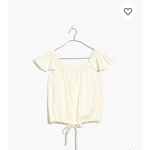 NWT Madewell Texture and Thread Off Shoulder Top - Picture 1 of 5